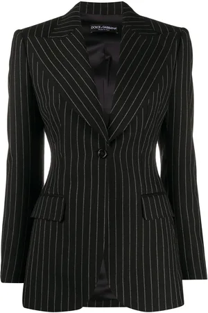 Dolce & Gabbana Pinstriped single button blazer
