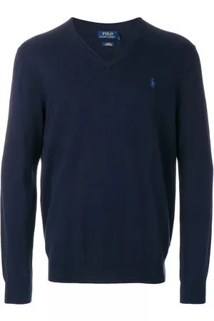 Ralph Lauren Homem Pullovers e Camisolas de Malha - Logo embroidered V-neck jumper