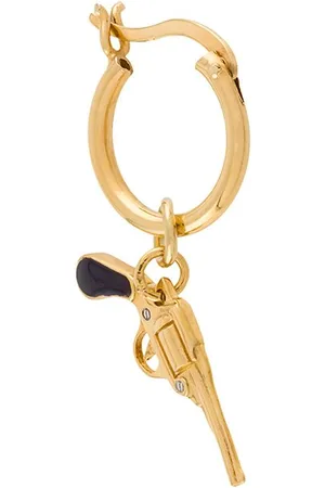 TRUE ROCKS Small pistol hoop earring