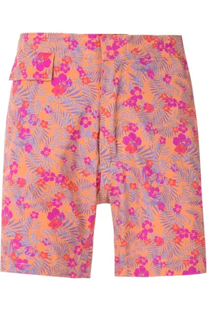 AMIR SLAMA Floral tactel swim shorts