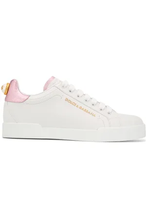 Dolce & Gabbana Portofino logo-tag leather sneakers