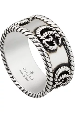 Gucci Double G textured-detail ring