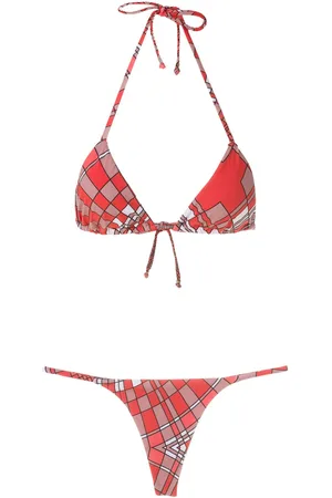 AMIR SLAMA Geom??trico triangle bikini set