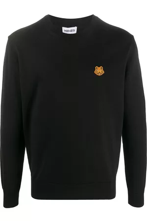 Kenzo Homem Camisolas - Tiger patch wool jumper