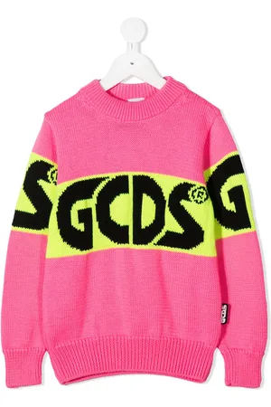GCDS Colour-block logo knit jumper