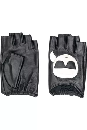 Karl Lagerfeld Mulher Luvas sem dedos - Logo print fingerless gloves