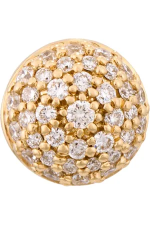 ALINKA 18kt yellow gold Black Caviar diamond stud earring