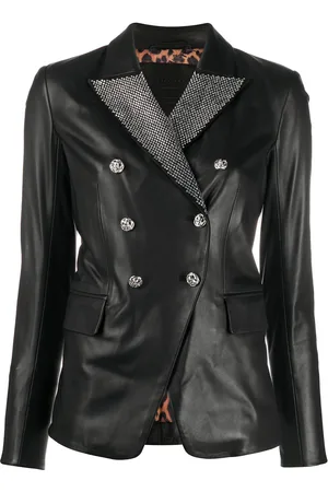 Philipp Plein Crystal-embellished double-breasted jacket