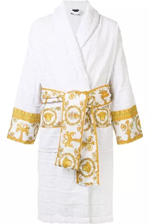 VERSACE Barocco trim terry robe