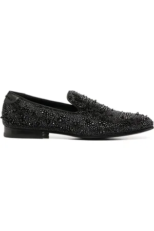 Philipp Plein Crystal-accented moccasins