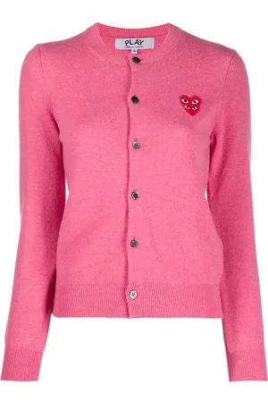 Comme des Garçons Overlapping heart wool cardigan