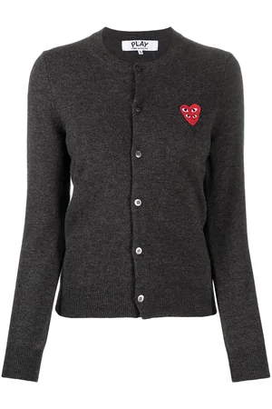 Comme des Garçons Overlapping heart wool cardigan