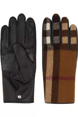 Burberry Homem Luvas - Check-pattern gloves