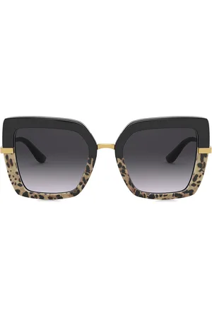 Dolce & Gabbana Half Print square-frame sunglasses