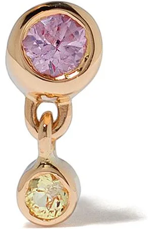 Maria Black 14kt yellow Mini Me pink sapphire and diamond stud