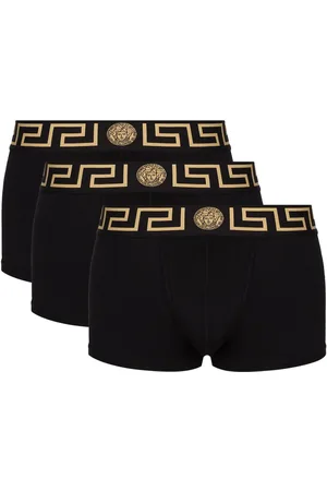 VERSACE Logo-waistband set of three boxer shorts