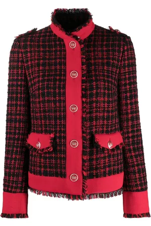 Dolce & Gabbana Mulher Casacos - Frayed tweed check jacket