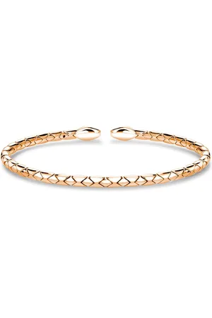 Pragnell 18kt rose Groove textured bangle bracelet