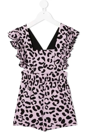 Wauw Capow by Bangbang Leopard print ruffle playsuit