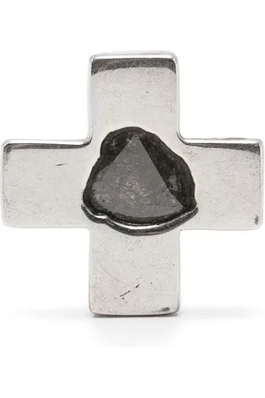 PARTS OF FOUR Plus-sign diamond stud single earring