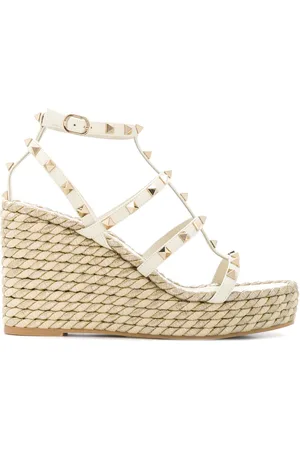 VALENTINO GARAVANI Rockstud 95mm wedge sandals