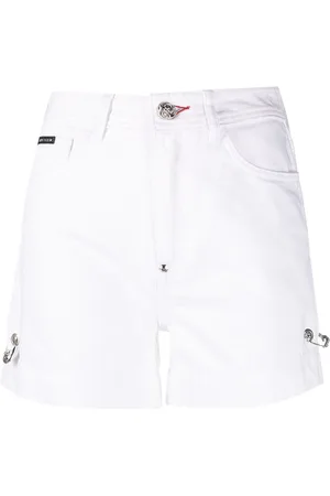 Philipp Plein Safety-pin denim shorts