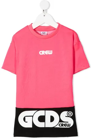 GCDS Colour-block logo print T-shirt dress