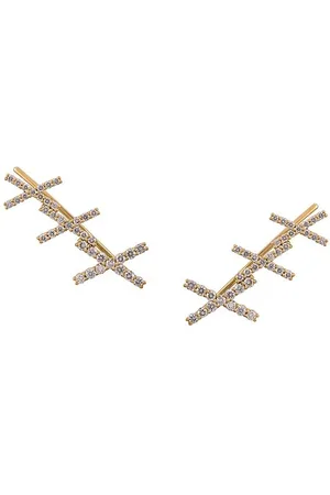 ALINKA 18kt gold KATIA diamond cuff earrings