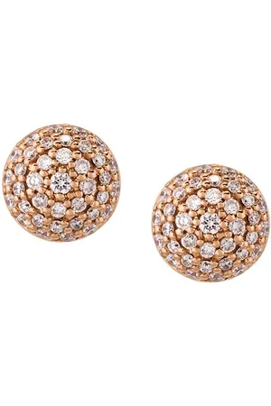 ALINKA 18kt rose gold Black Caviar diamond stud earrings