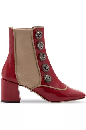 Dolce & Gabbana Mulher Botins - Button-embellished ankle boots