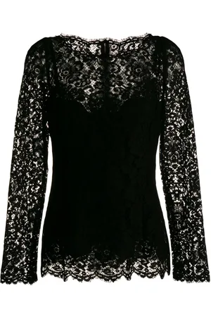 Dolce & Gabbana Cordonetto-lace long-sleeve T-shirt