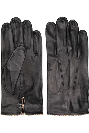 Paul Smith Homem Luvas - Striped trim leather gloves