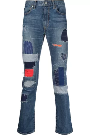 Junya Watanabe Homem Slim - Patchwork slim-fit jeans
