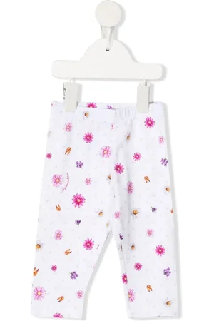MONNALISA Floral-print cotton trousers