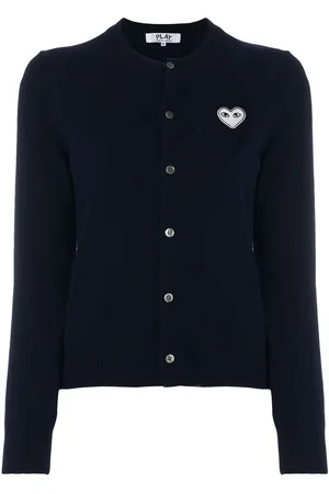 Comme des Garçons Embroidered heart cardigan