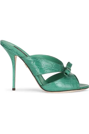 Dolce & Gabbana 105mm bow-detail leather sandals