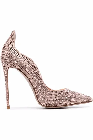 LE SILLA Ivy crystal-embellished leather pumps