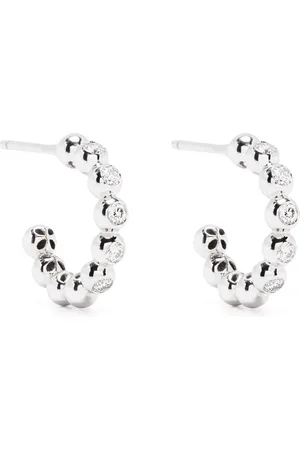 Pragnell 18kt white gold Bohemia diamond hoop earrings