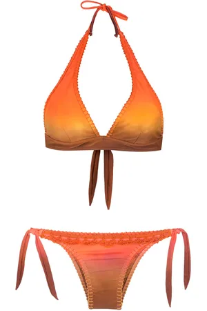 AMIR SLAMA Embroidery Tie Dye bikini set
