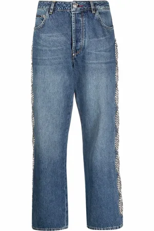 Philipp Plein Crystal Cable wide-leg jeans