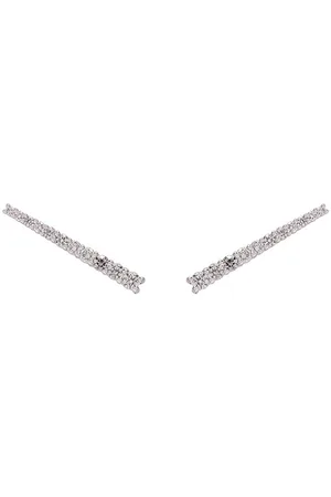 ALINKA 18kt white gold VERA diamond cuff earrings