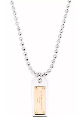 Dolce & Gabbana Homem Colares - Two-tone military dog tag necklace