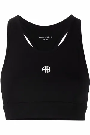 ANINE BING Logo-print sports bra