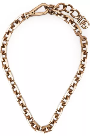 Dolce & Gabbana Homem Colares - Logo-plaque chain necklace