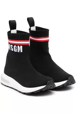 Msgm Logo-print slip-on trainers