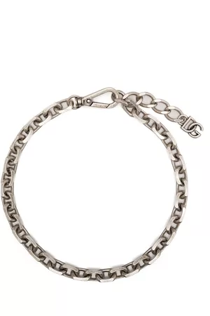 Dolce & Gabbana Homem Colares - Chain-link logo-plaque necklace