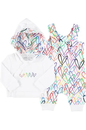 From Babies With Love X James Goldcrown dungarees and hoodie set