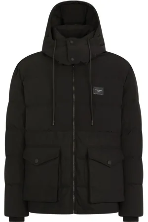Dolce & Gabbana Logo-tag hooded puffer jacket