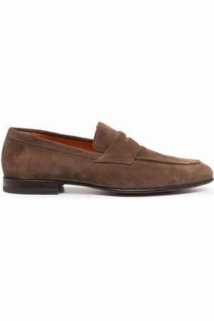 santoni Leather Penny loafers