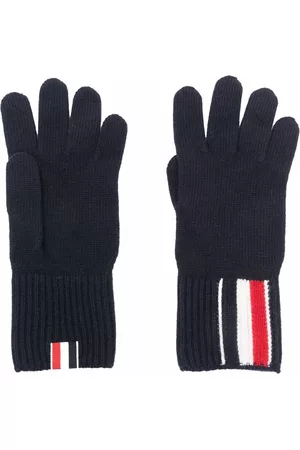 Thom Browne Homem Luvas - RWB stripe merino wool gloves
